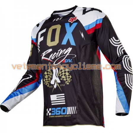 Maillots VTT/Motocross 2017 Fox Racing 360 Rohr Manches Longues N001
