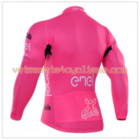 Maillot vélo Rose 2016 Giro dItalia Hiver Thermal Fleece