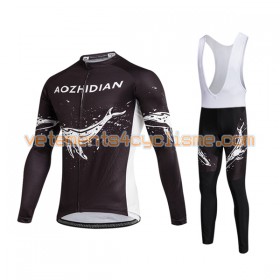 Tenue Cycliste Manches Longues et Collant à Bretelles 2017 Aozhidian N018