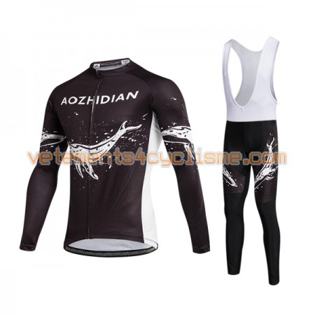 Tenue Cycliste Manches Longues et Collant à Bretelles 2017 Aozhidian N018