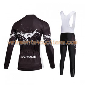 Tenue Cycliste Manches Longues et Collant à Bretelles 2017 Aozhidian N018