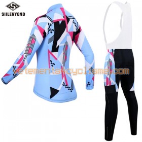 Tenue Cycliste Manches Longues et Collant à Bretelles Femme 2017 Siilenyond N004