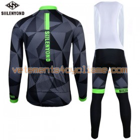 Tenue Cycliste Manches Longues et Collant à Bretelles 2017 Siilenyond N031