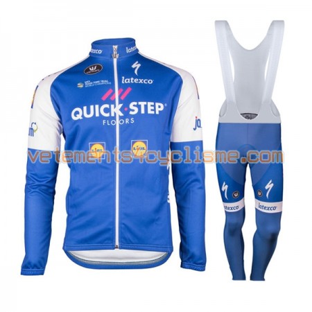 Tenue Cycliste Manches Longues et Collant à Bretelles 2017 Quick-Step Floors N001