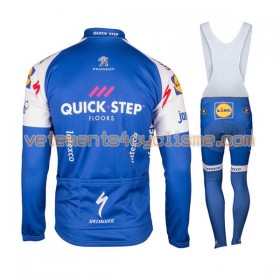Tenue Cycliste Manches Longues et Collant à Bretelles 2017 Quick-Step Floors N001
