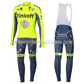 Tenue Cycliste Manches Longues et Collant à Bretelles 2016 Tinkoff N001