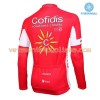 Tenue Cycliste Manches Longues et Collant à Bretelles 2016 Cofidis Pro Cycling Hiver Thermal Fleece N001