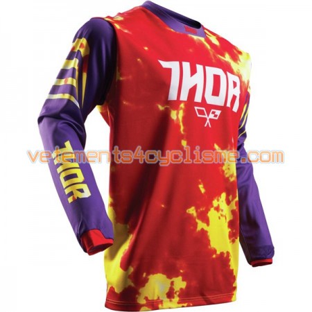 Maillots VTT/Motocross 2017 Thor Pulse TyDy Manches Longues N002