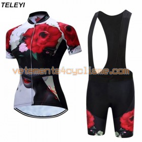 Tenue Cycliste et Cuissard à Bretelles Femme 2017 Teleyi N004