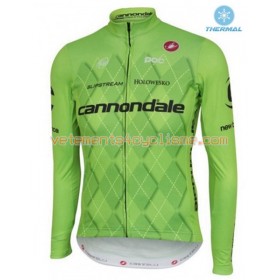 Tenue Cycliste Manches Longues et Collant à Bretelles 2016 Cannondale-Drapac Hiver Thermal Fleece N001