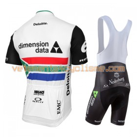 Tenue Cycliste et Cuissard à Bretelles Femme 2017 Dimension Data Championnats de Afrique du Sud