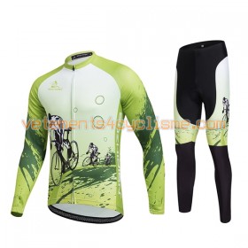Tenue Cycliste Manches Longues et Collant Long 2017 Aozhidian N029