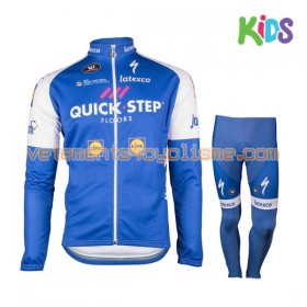 Tenue Cycliste Manches Longues et Collant Long Enfant 2017 Quick-Step Floors N001
