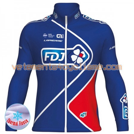 Maillot vélo 2017 FDJ Hiver Thermal Fleece N002
