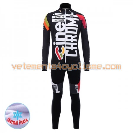 Tenue Cycliste Manches Longues et Collant à Bretelles 2017 Cinelli Chrome Hiver Thermal Fleece N001