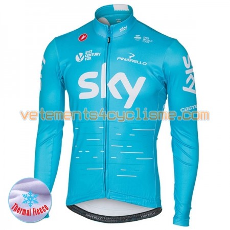 Maillot vélo 2017 Team Sky Hiver Thermal Fleece N002