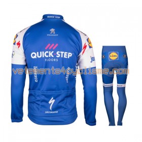 Tenue Cycliste Manches Longues et Collant Long Enfant 2017 Quick-Step Floors Hiver Thermal Fleece N001