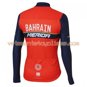 Maillot vélo 2017 Bahrain Merida Manches Longues N001