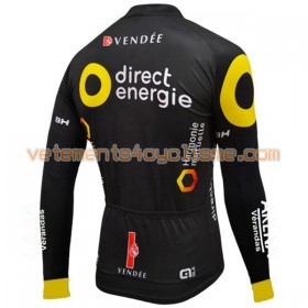 Maillot vélo 2016 Direct Energie Manches Longues N001