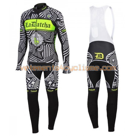 Tenue Cycliste Manches Longues et Collant à Bretelles 2016 Tinkoff N002