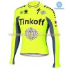 Tenue Cycliste Manches Longues et Collant à Bretelles 2016 Tinkoff Hiver Thermal Fleece N001