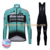 Tenue Cycliste Manches Longues et Collant à Bretelles 2017 Bianchi Countervail Hiver Thermal Fleece N001