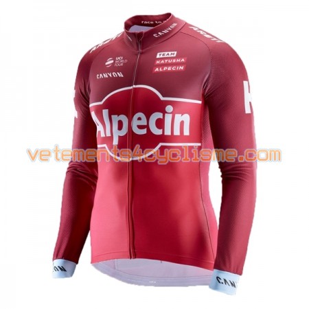 Maillot vélo 2017 Team Katusha-Alpecin Manches Longues N001