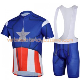 Tenue Cycliste et Cuissard à Bretelles 2017 Super Hero Brand N010