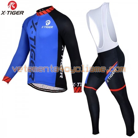 Tenue Cycliste Manches Longues et Collant à Bretelles 2017 X-Tiger N015