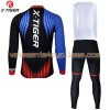 Tenue Cycliste Manches Longues et Collant à Bretelles 2017 X-Tiger N015