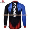 Tenue Cycliste Manches Longues et Collant à Bretelles 2017 X-Tiger N015