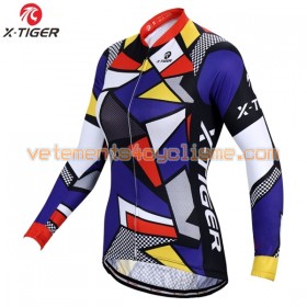 Maillot vélo Femme 2017 X-Tiger Manches Longues N005