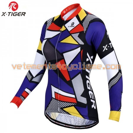 Maillot vélo Femme 2017 X-Tiger Manches Longues N005