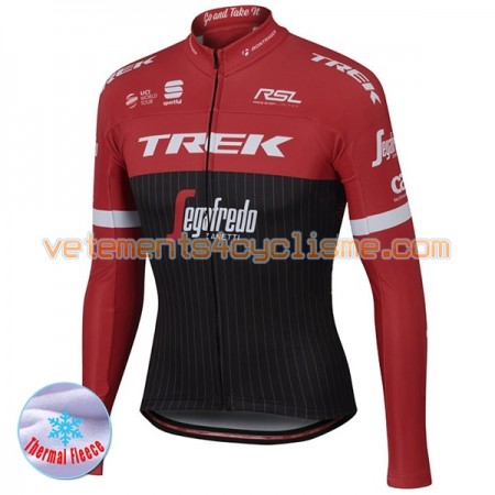 Maillot vélo 2017 Trek-Segafredo Hiver Thermal Fleece N001