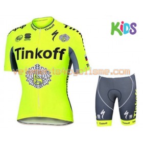 Tenue Cycliste et Cuissard à Bretelles Enfant 2016 Tinkoff N012