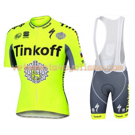 Tenue Cycliste et Cuissard à Bretelles 2016 Tinkoff N001