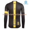 Tenue Cycliste Manches Longues et Collant à Bretelles 2016 Team Sky Hiver Thermal Fleece N003
