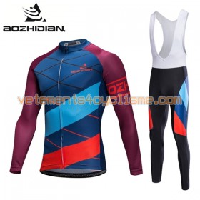 Tenue Cycliste Manches Longues et Collant à Bretelles 2017 Aozhidian N007