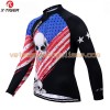Tenue Cycliste Manches Longues et Collant à Bretelles 2017 X-Tiger N016