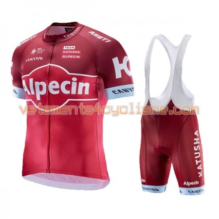 Tenue Cycliste et Cuissard à Bretelles 2017 Team Katusha-Alpecin N001