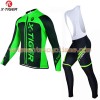 Tenue Cycliste Manches Longues et Collant à Bretelles 2017 X-Tiger N001