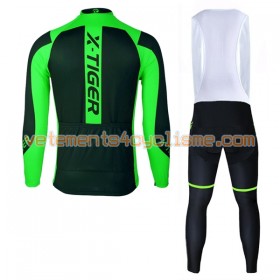 Tenue Cycliste Manches Longues et Collant à Bretelles 2017 X-Tiger N001