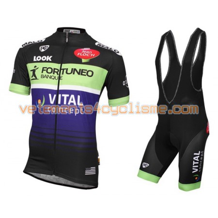 Tenue Cycliste et Cuissard à Bretelles 2016 Fortuneo-Vital Concept N001