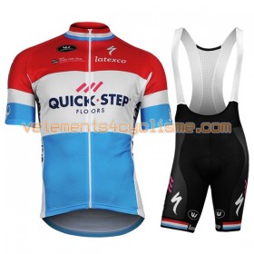 Tenue Cycliste et Cuissard à Bretelles Femme 2017 Quick-Step Floors Luxembourgian