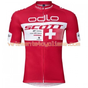 Tenue Cycliste et Cuissard à Bretelles 2017 Scott Sram Championnats de Suisse