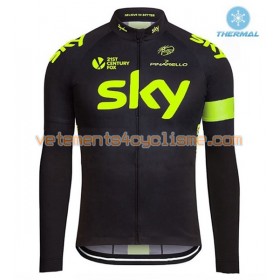 Maillot vélo 2016 Team Sky Hiver Thermal Fleece N002