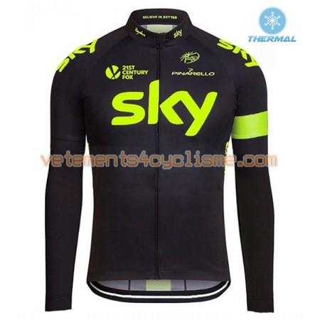 Maillot vélo 2016 Team Sky Hiver Thermal Fleece N002