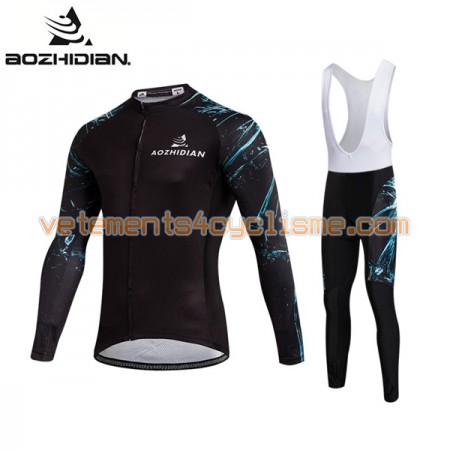 Tenue Cycliste Manches Longues et Collant à Bretelles 2017 Aozhidian N013