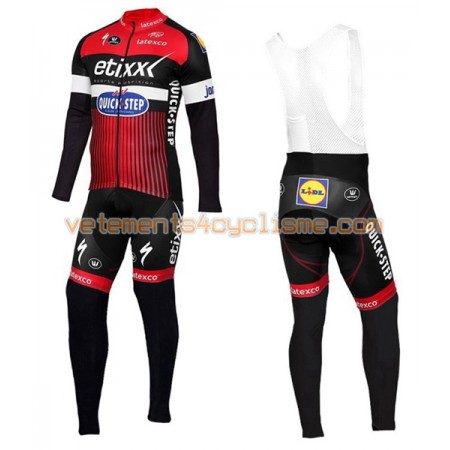 Tenue Cycliste Manches Longues et Collant à Bretelles 2016 Etixx-Quick Step N002