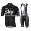 Tenue Cycliste et Cuissard à Bretelles 2017 Team Sky N001